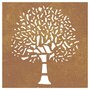 Voir la diapositive 4 : VIDAXL Decoration murale jardin 55x55 cm acier corten design d'arbre