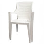 Voir la diapositive 5 : KZ GARDEN Lot de 2 Chaises de jardin Blanches EMPILABLES 50x60x91cm