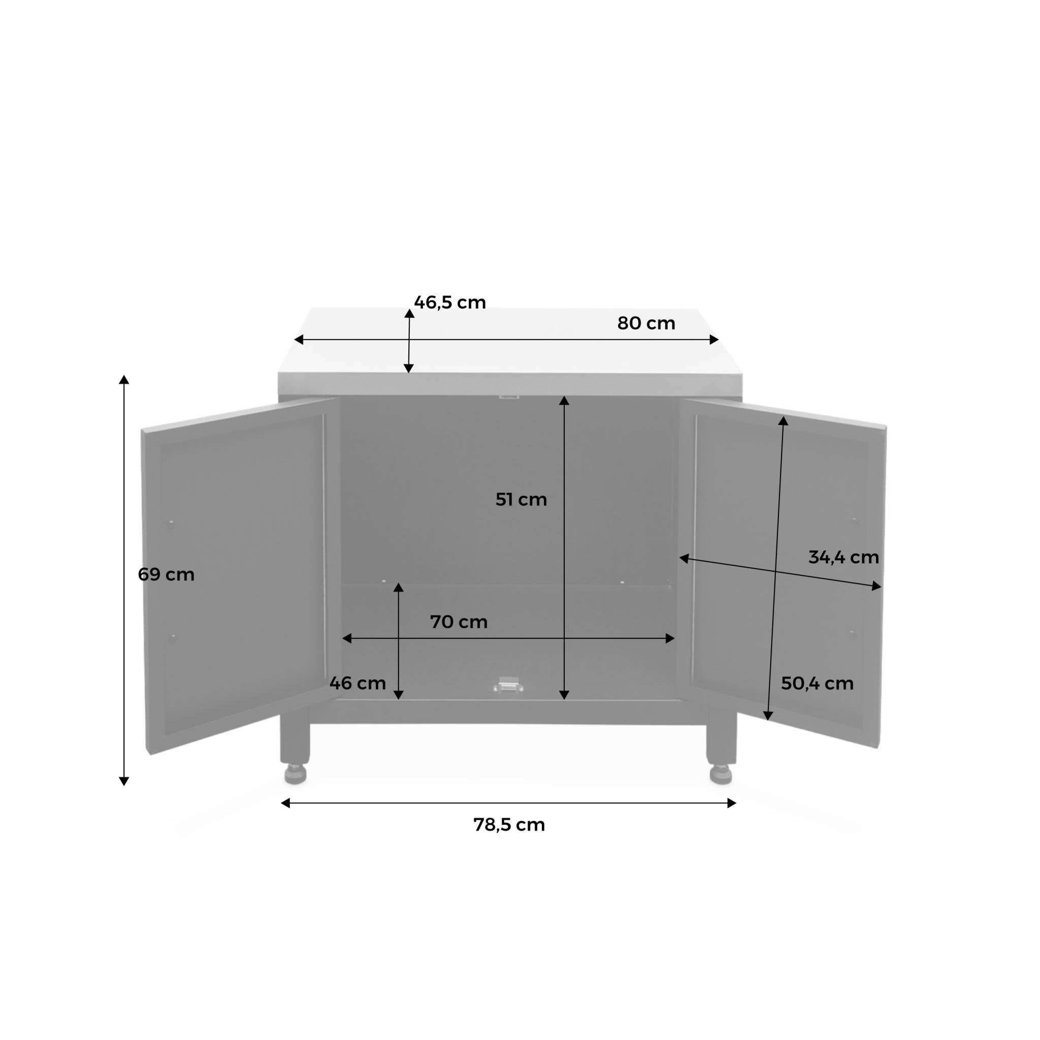 Voir la diapositive 4 : SWEEEK Meuble de cuisine extérieure en acier L80cm