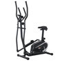 Voir la diapositive 1 : HOMCOM Vélo elliptique vertical vélo d'appartement 2 en 1 écran LCD multifonction hauteur & résistance réglable acier noir