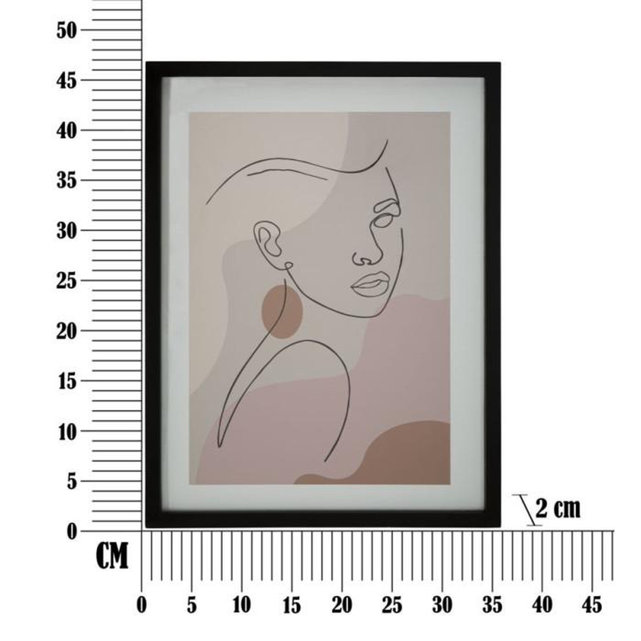 Voir la diapositive 6 : Paris Prix Cadre Déco  Visage  35x47cm Multicolore