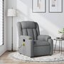 Voir la diapositive 1 : VIDAXL Fauteuil de massage inclinable Gris clair Tissu
