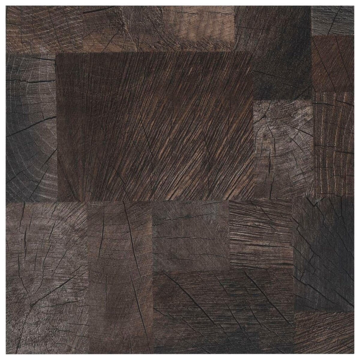 VIDAXL Dalle de plancher autoadhesif PVC 5,11 m^2 marron structure bois