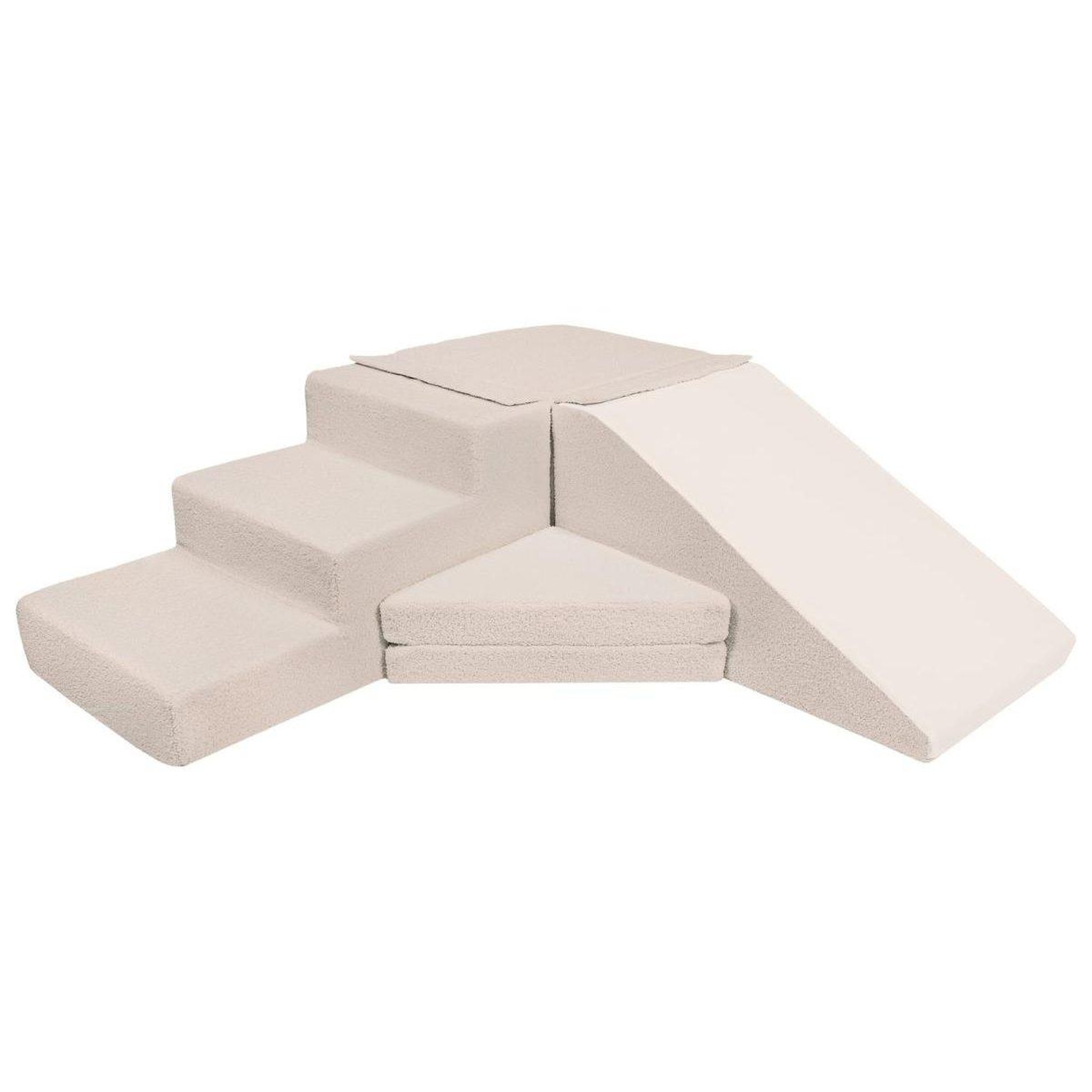 VELINDA Ensemble toboggan (4 grands blocs de mousse) en boucle — cappuccino