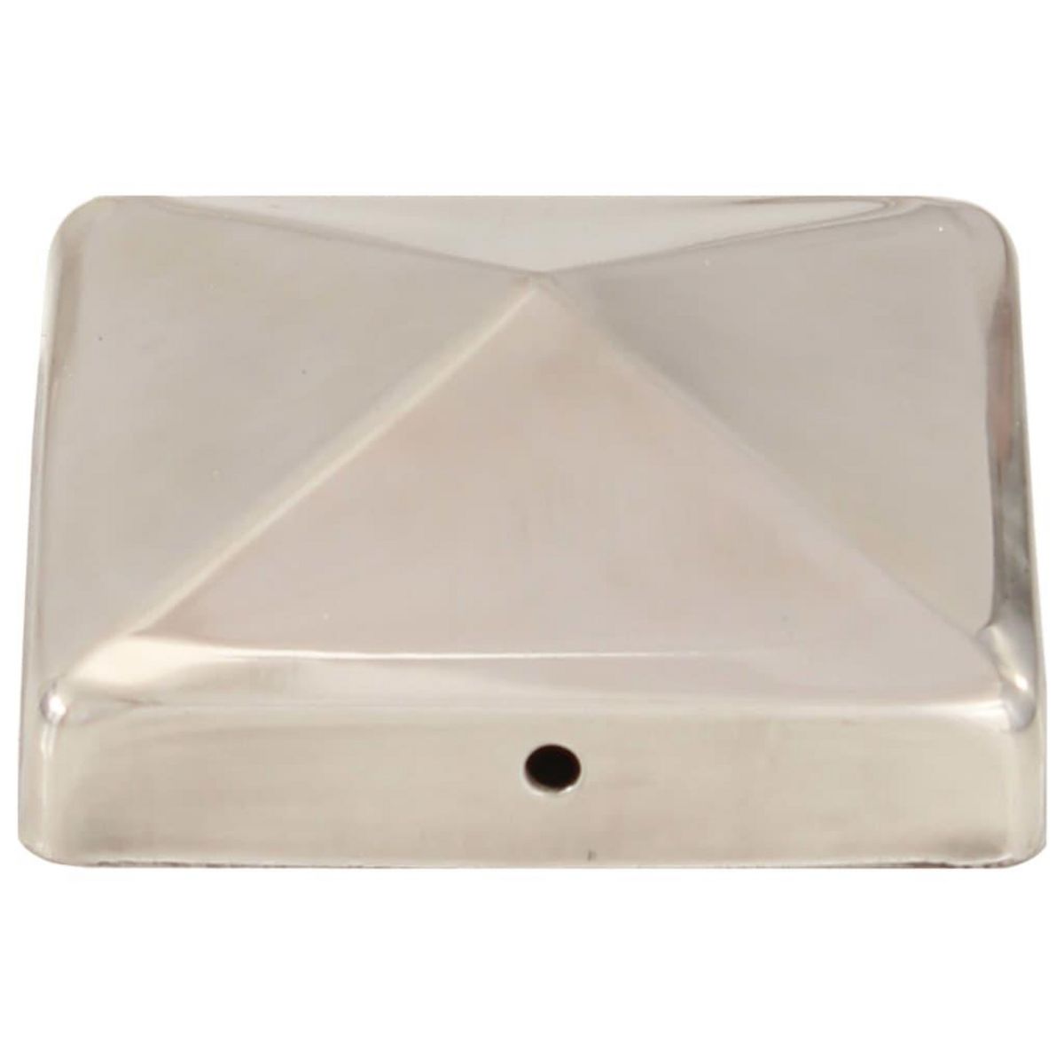 VIDAXL Bouchons de poteau de cloture pyramidaux 6 pcs Inox 91x91 mm