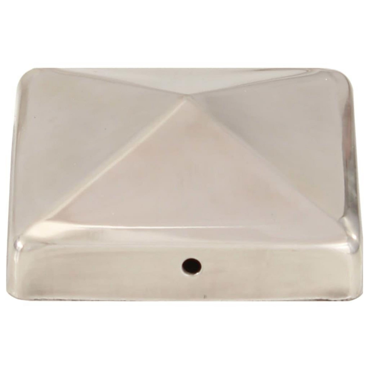 VIDAXL Bouchons de poteau de cloture pyramidaux 6 pcs Inox 91x91 mm