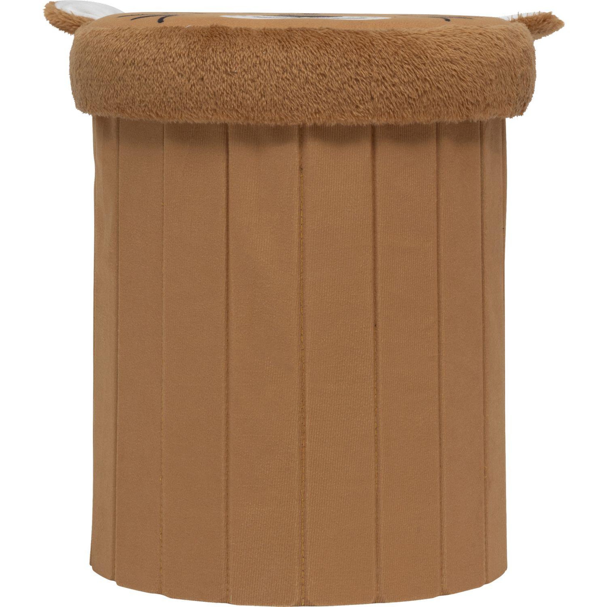 Voir la diapositive 5 : ATMOSPHERA Pouf-coffre enfant imprimé léopard anoki - marron
