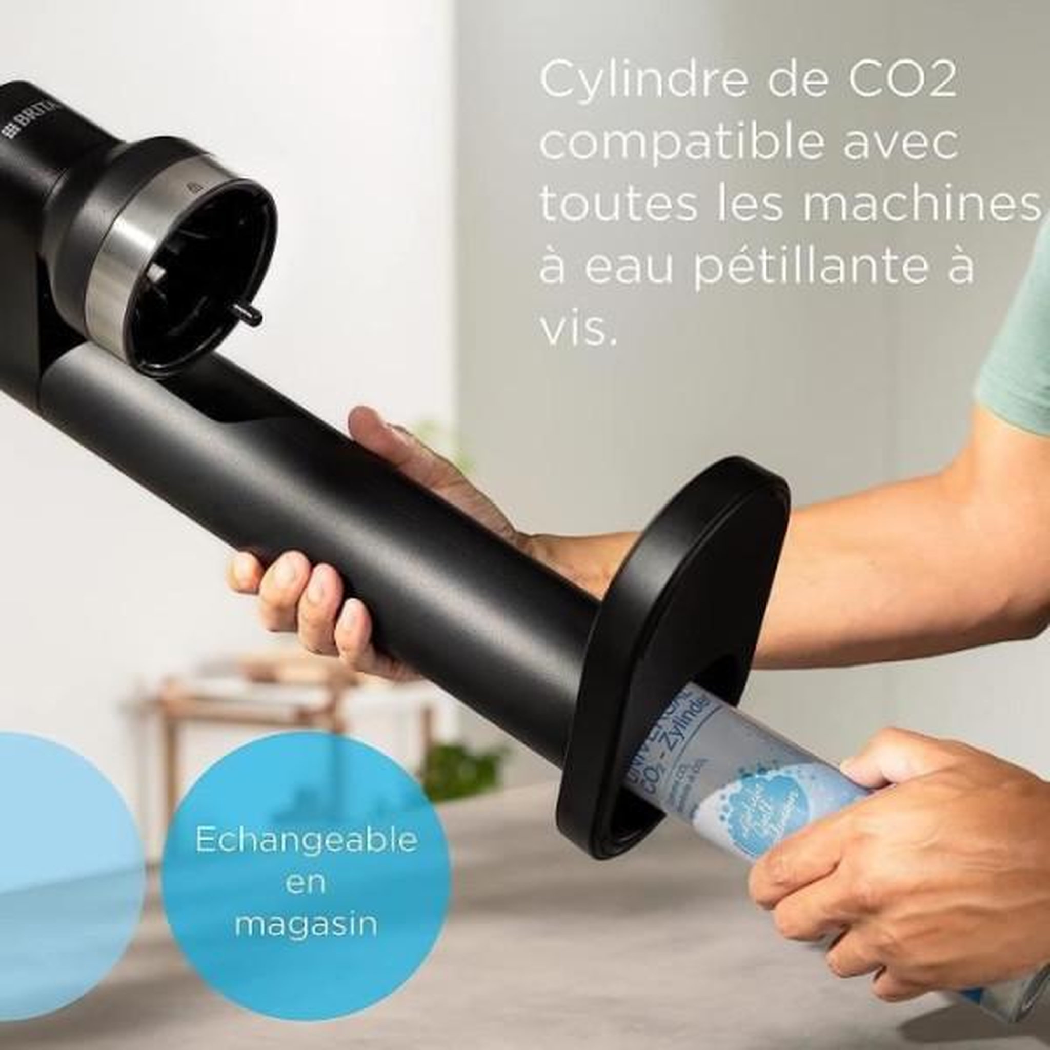 Voir la diapositive 3 : Brita Machine a Soda Cylindre CO2 de réserve BRITA - Pour machines a eau pétillante - Gazéifie jusqu'a 60L d'eau pétillante