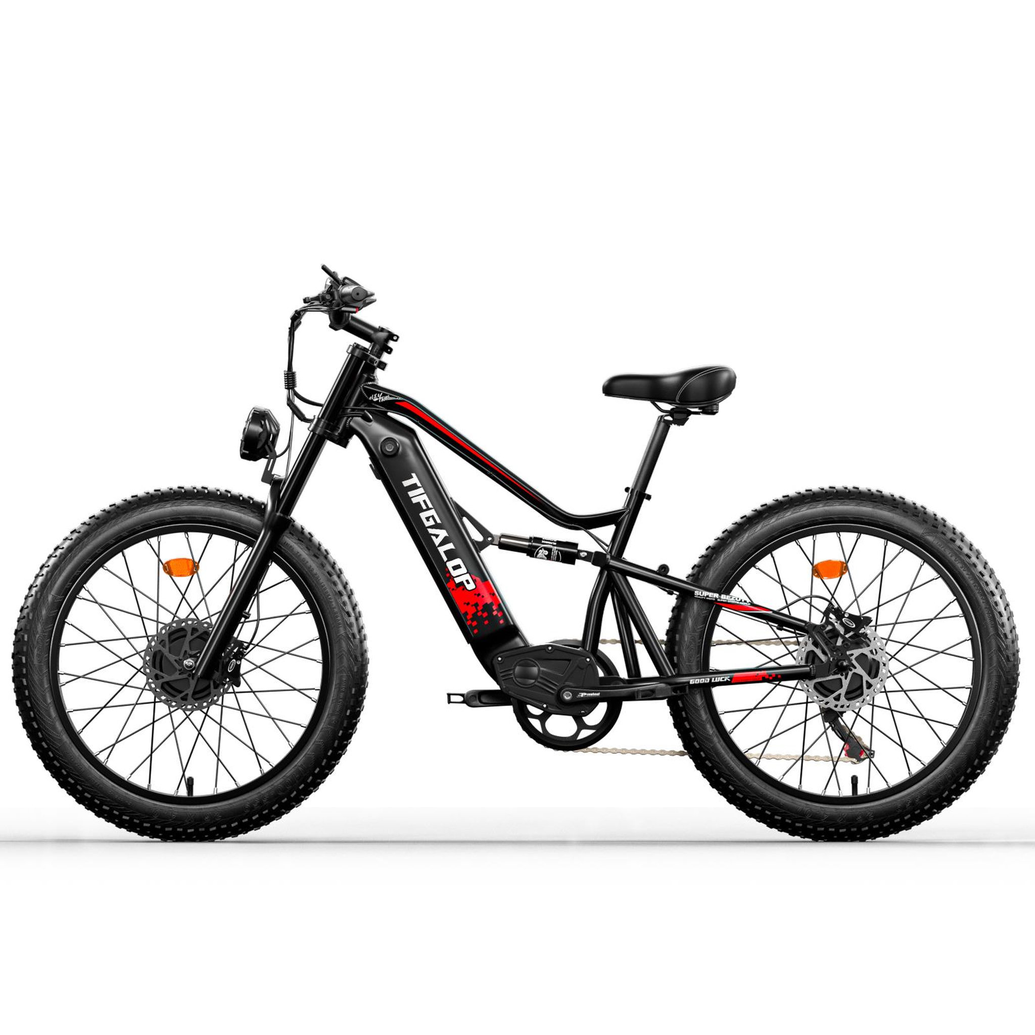 Voir la diapositive 4 : TIFGALOP Vélo électrique Tifgalop ES7Pro, double moteur, batterie 52 V 21 Ah, double suspension