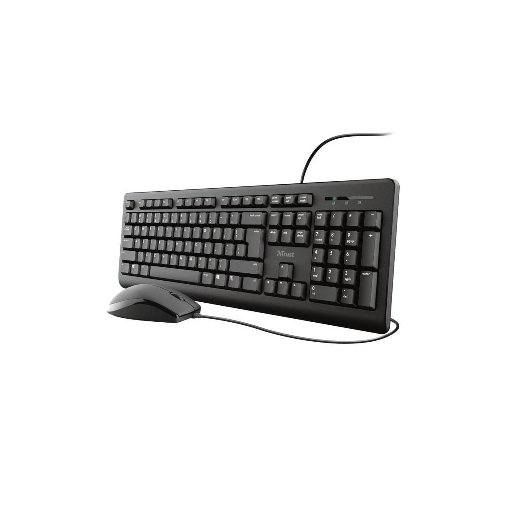 Voir la diapositive 2 : Trust Trust 23971 clavier souris incluse usb qwerty italien noir