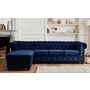 Voir la diapositive 2 : LISA DESIGN William - canapé chesterfield d'angle gauche - 4 places - en velours