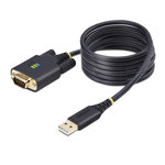 Startech StarTech.com Câble USB vers Série de 2m, Rétention COM, Vis/Écrous Interchangeables, Câble Adaptateur USB vers Série, USB-A vers DB9 RS232, FTDI IC, Protection ESD, Windows/macOS/Linux