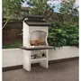 PALAZZETTI Barbecue fixe charbon - En pierre blanche - 68x40cm - OLBIA