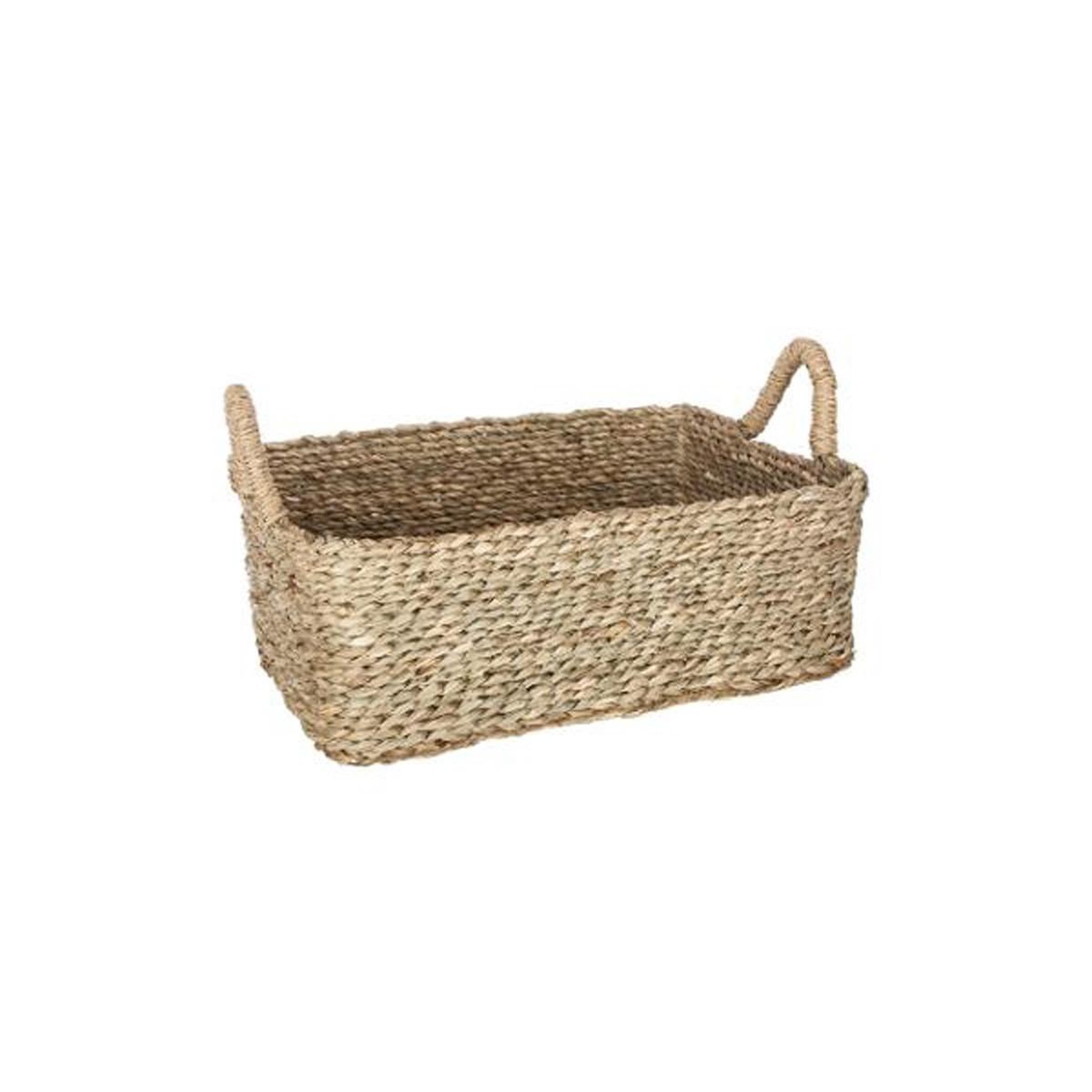 Voir la diapositive 2 : ATMOSPHERA Lot de 3 paniers de rangement à anses  seagrass  36cm naturel