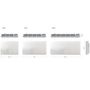 Voir la diapositive 4 : KALIA Radiateur électrique verre céramique GLASS Blanc Céramique 1000W