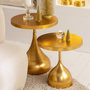 Voir la diapositive 5 : Paris Prix Lot de 2 Tables d'Appoint en Métal  Goutte  50cm Or