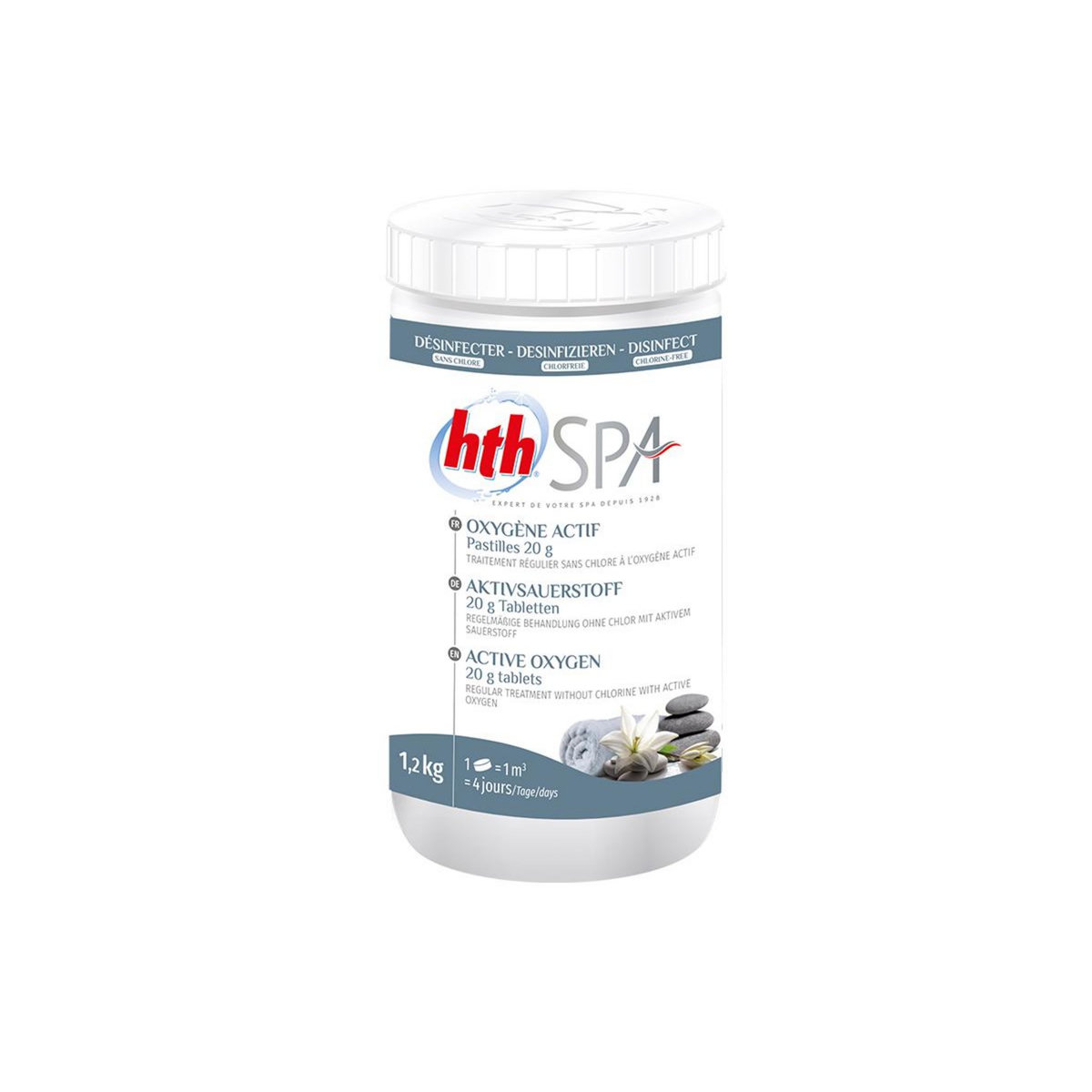 HTH Oxygène actif pastilles pour spa 1,2 kg - HTH