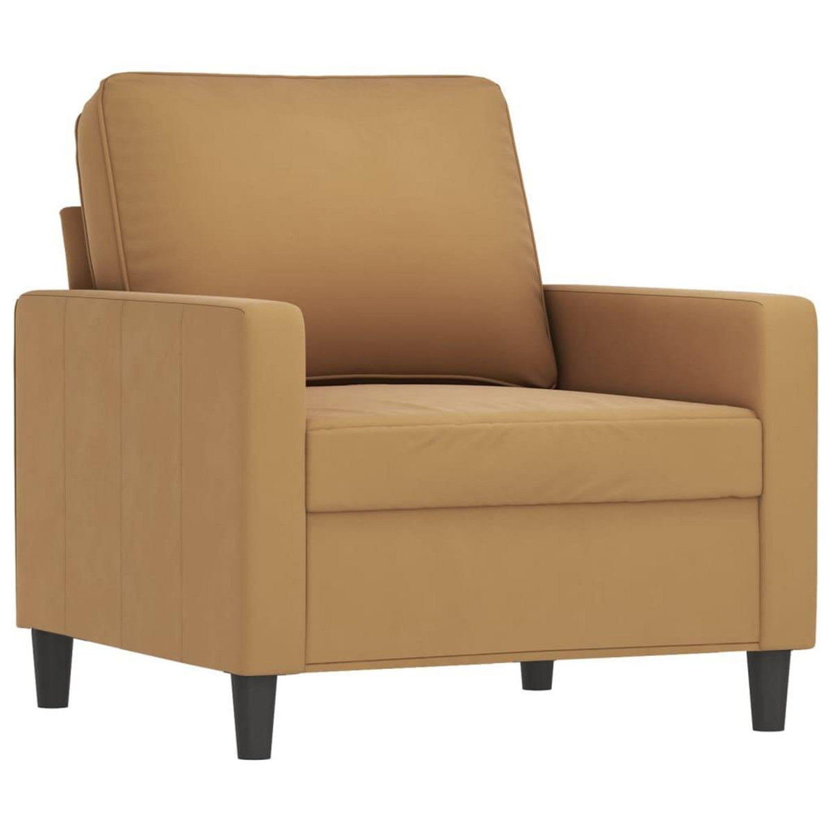 VIDAXL Ensemble de canapes 3 pcs avec coussins marron velours