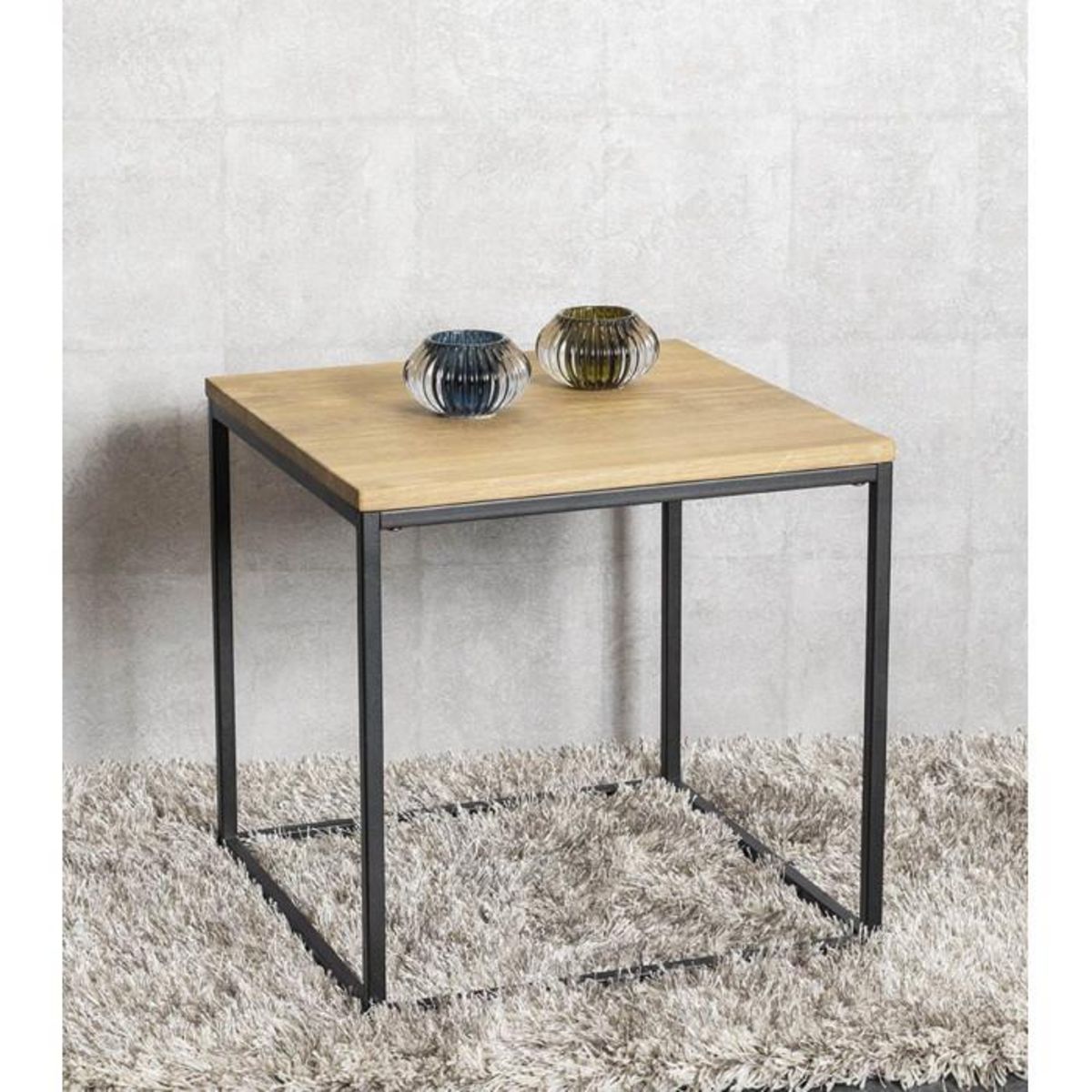 Paris Prix Table d'Appoint  Pika  45cm Chêne & Noir