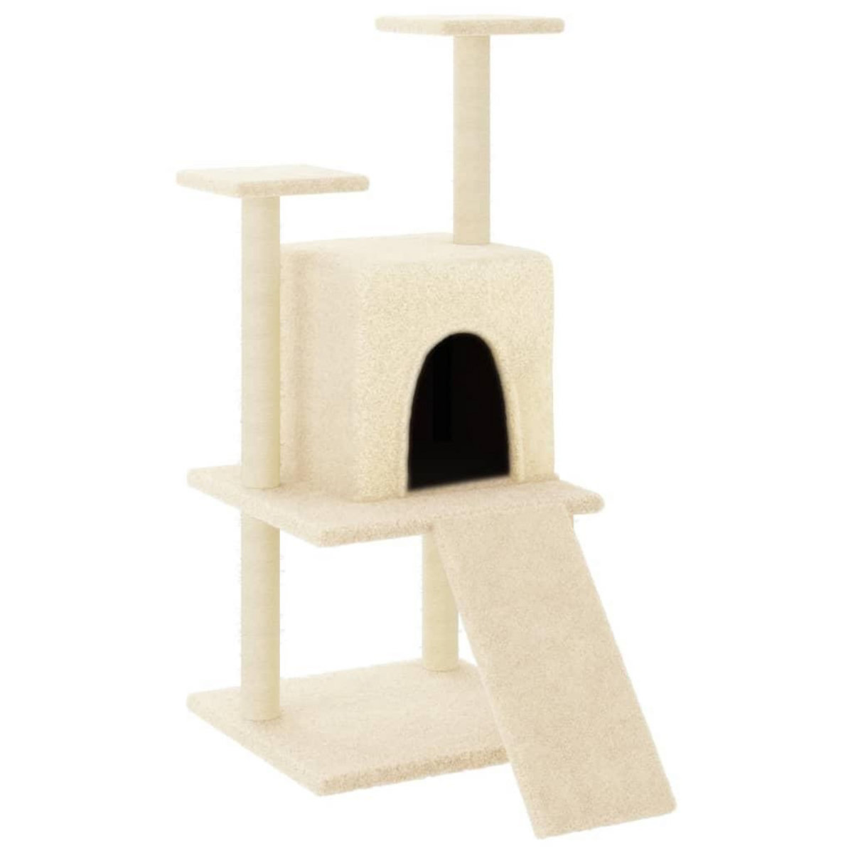 VIDAXL Arbre a chat avec griffoirs en sisal creme 110 cm