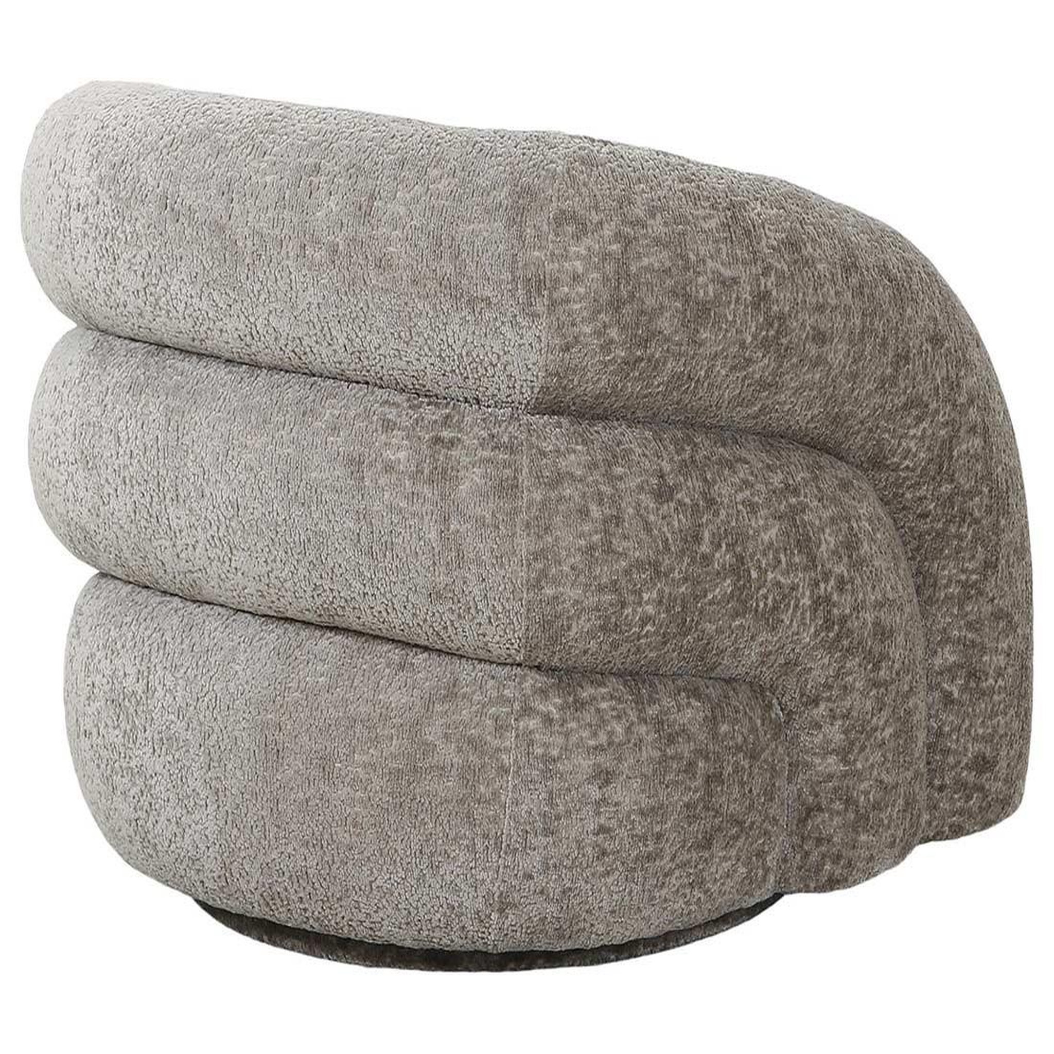 Voir la diapositive 4 : LISA DESIGN Nicolo - fauteuil pivotant - en tissu texturé