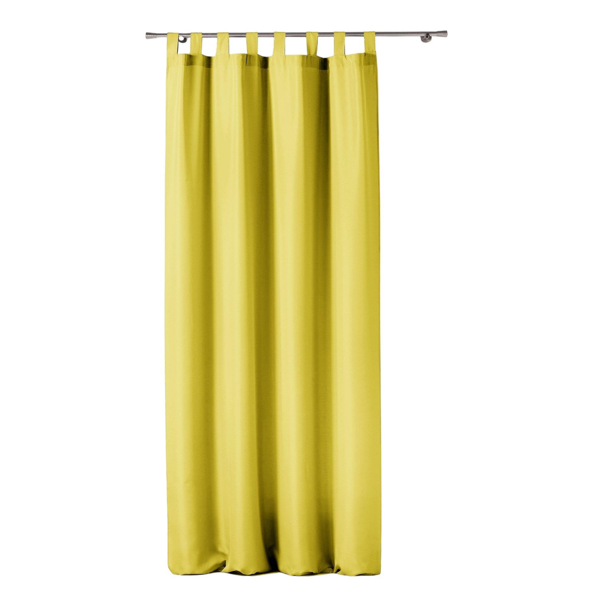 Eden 1 rideau a passants uni modele essentiel. Coloris disponibles : Noir, Jaune, Beige, Vert, Gris, Rose