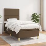 VIDAXL Sommier a lattes de lit avec matelas Marron fonce 80x200 cm