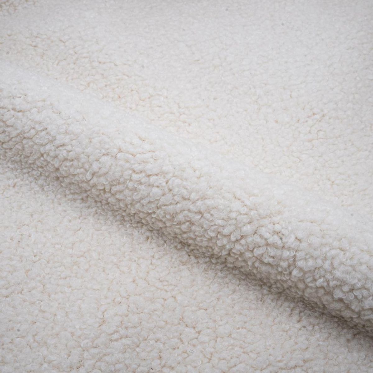 Rendez vous déco Lot de 2 chaises effet laine bouclette blanche et pieds en métal - Koko