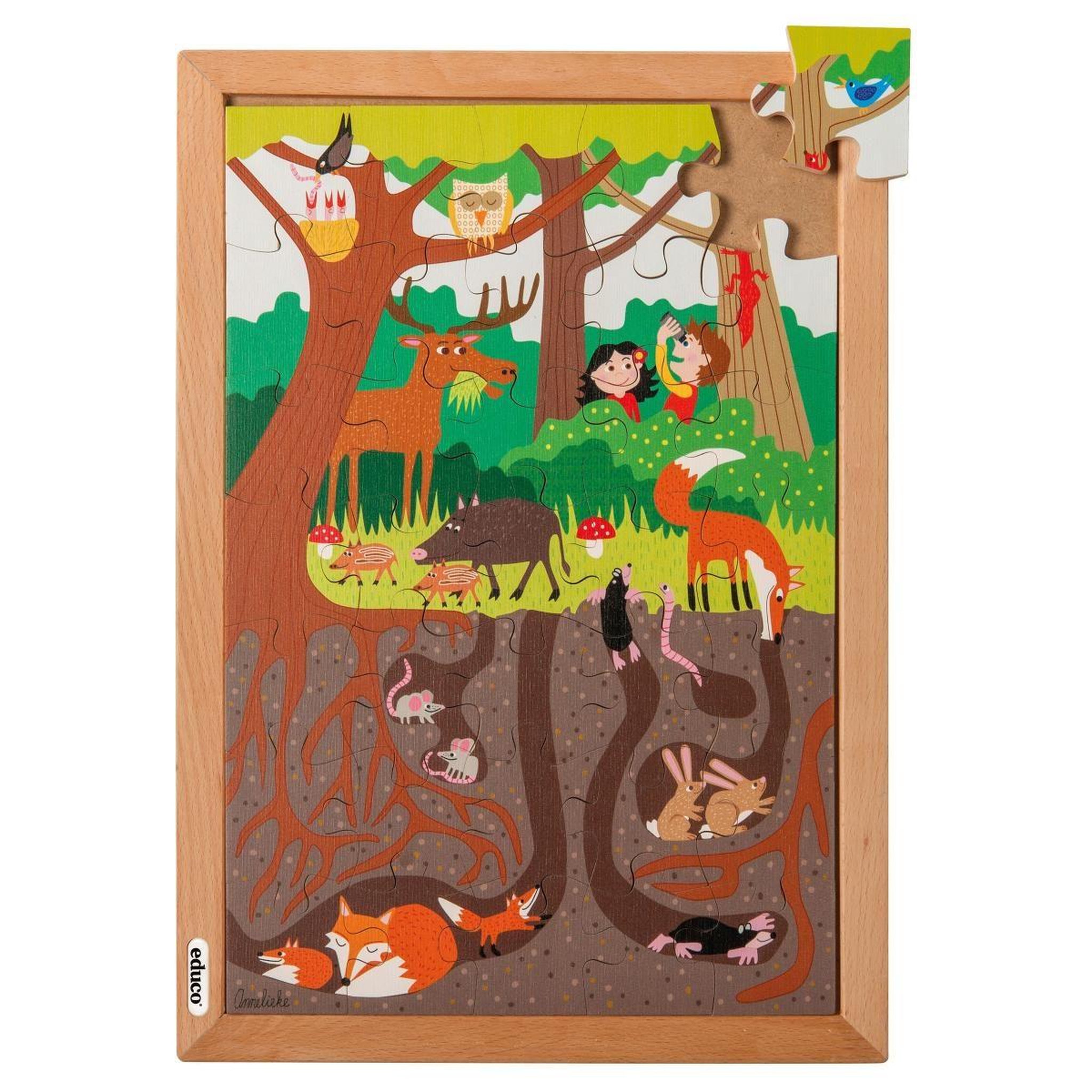 EDUCO Dessus et dessous - dans la forêt — 35 pièces de puzzle