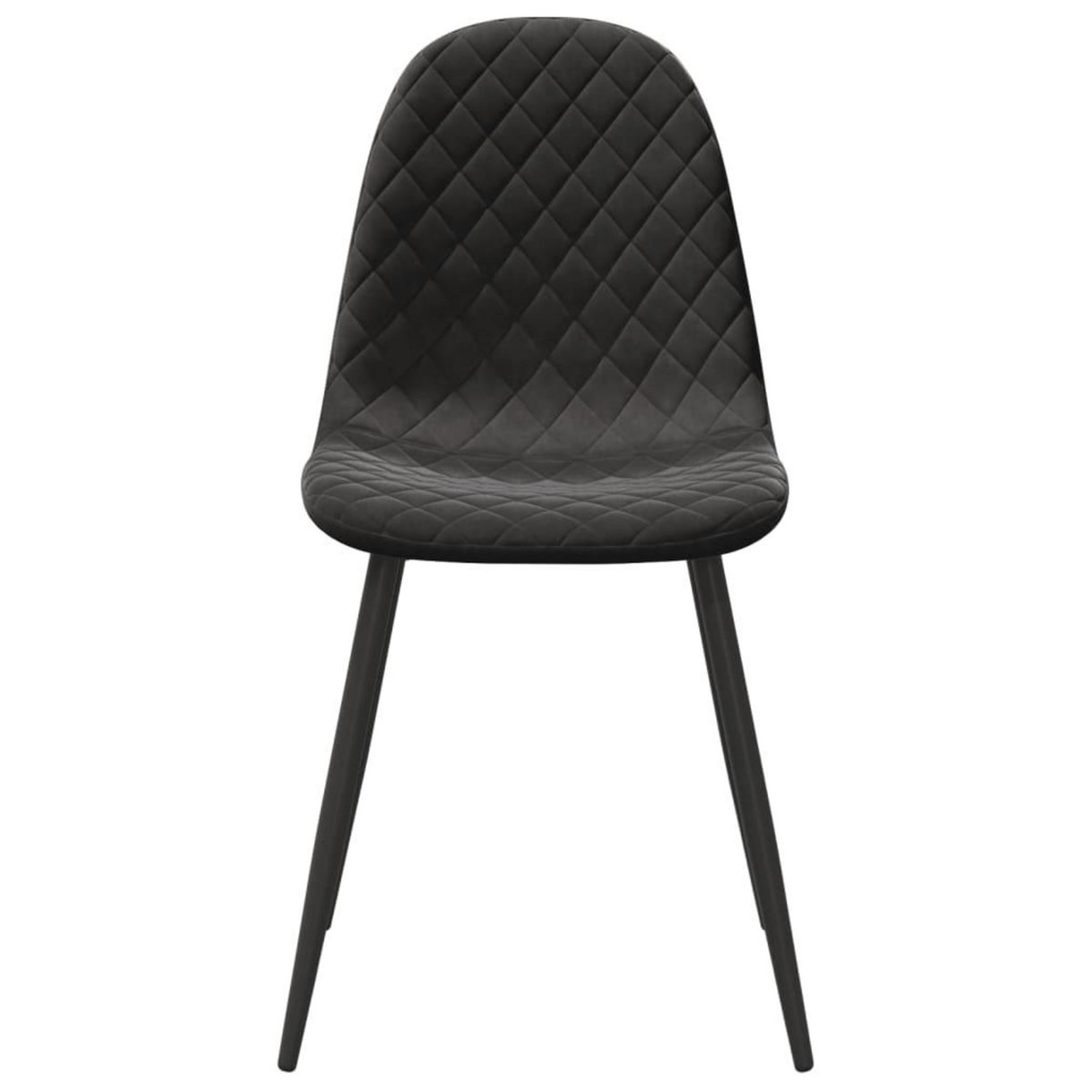VIDAXL Chaises a manger lot de 6 noir velours