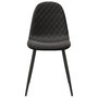 Voir la diapositive 4 : VIDAXL Chaises a manger lot de 6 noir velours