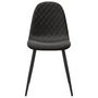 Voir la diapositive 4 : VIDAXL Chaises a manger lot de 6 noir velours