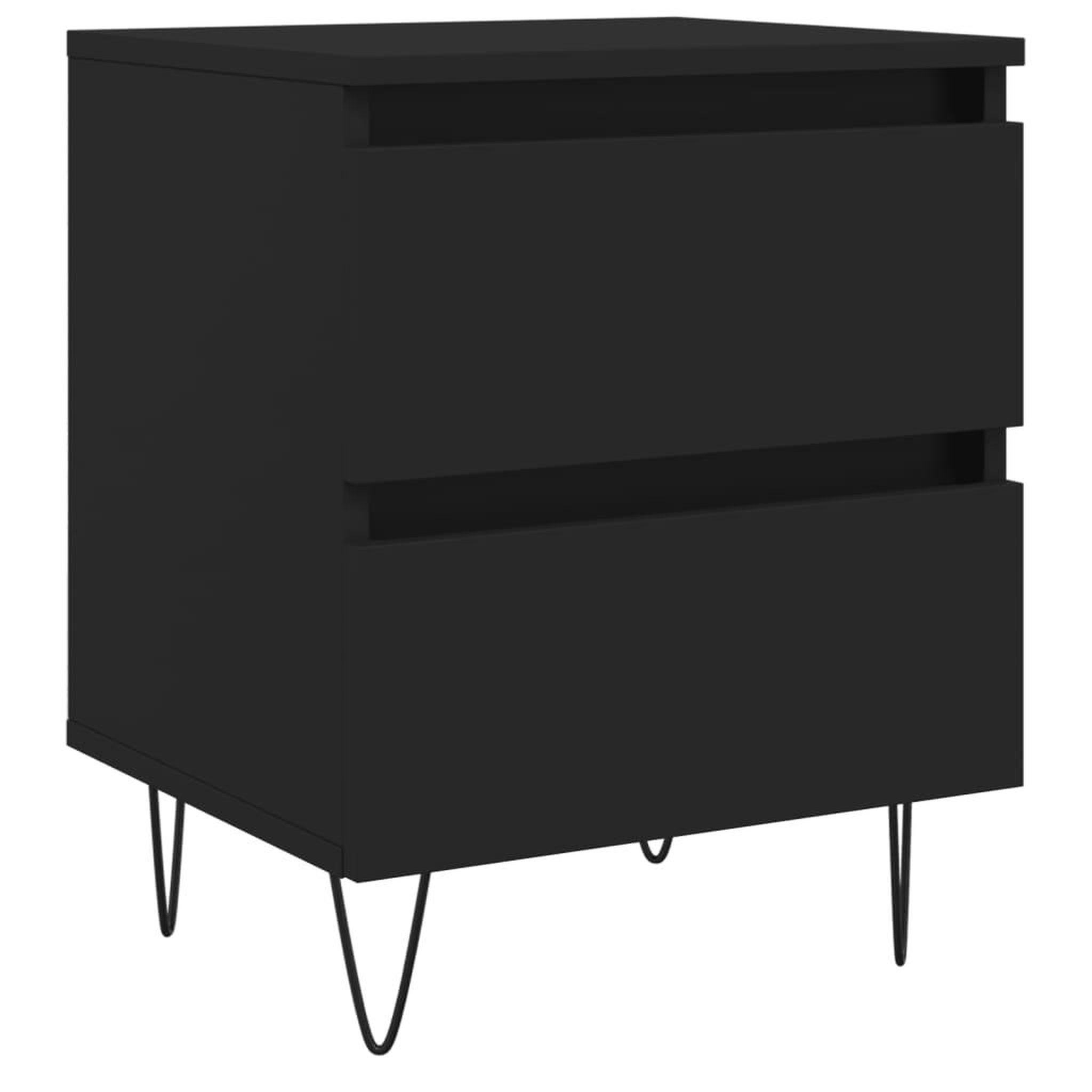 Voir la diapositive 2 : VIDAXL Table de chevet Noir 40x35x50 cm Bois d'ingenierie