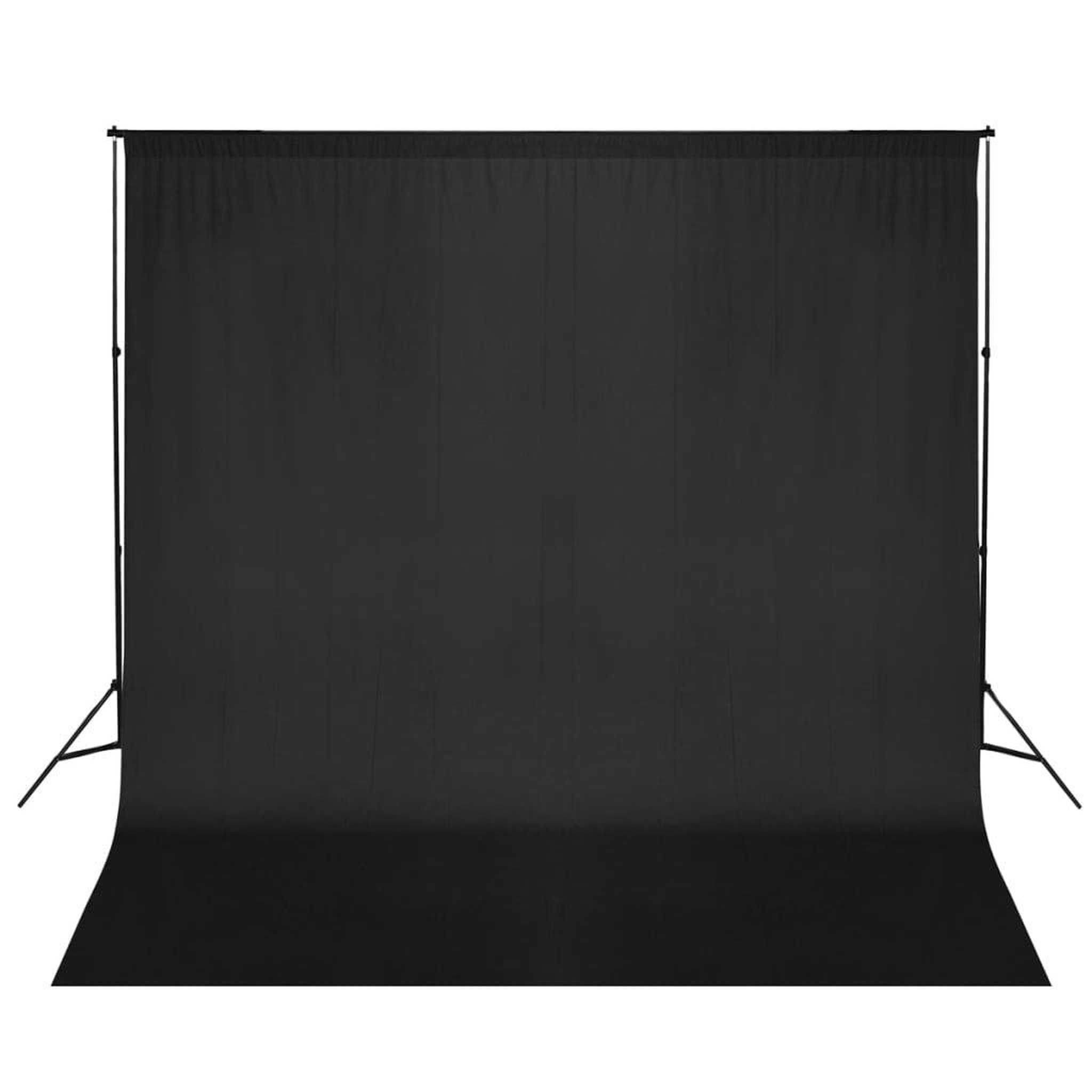 VIDAXL Systeme de support de toile de fond de photo 600 x 300 cm Noir