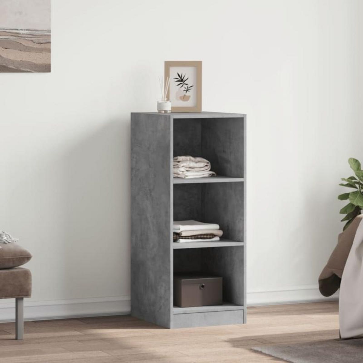 VIDAXL Garde robe gris béton 48x41x102 cm bois d ingénierie