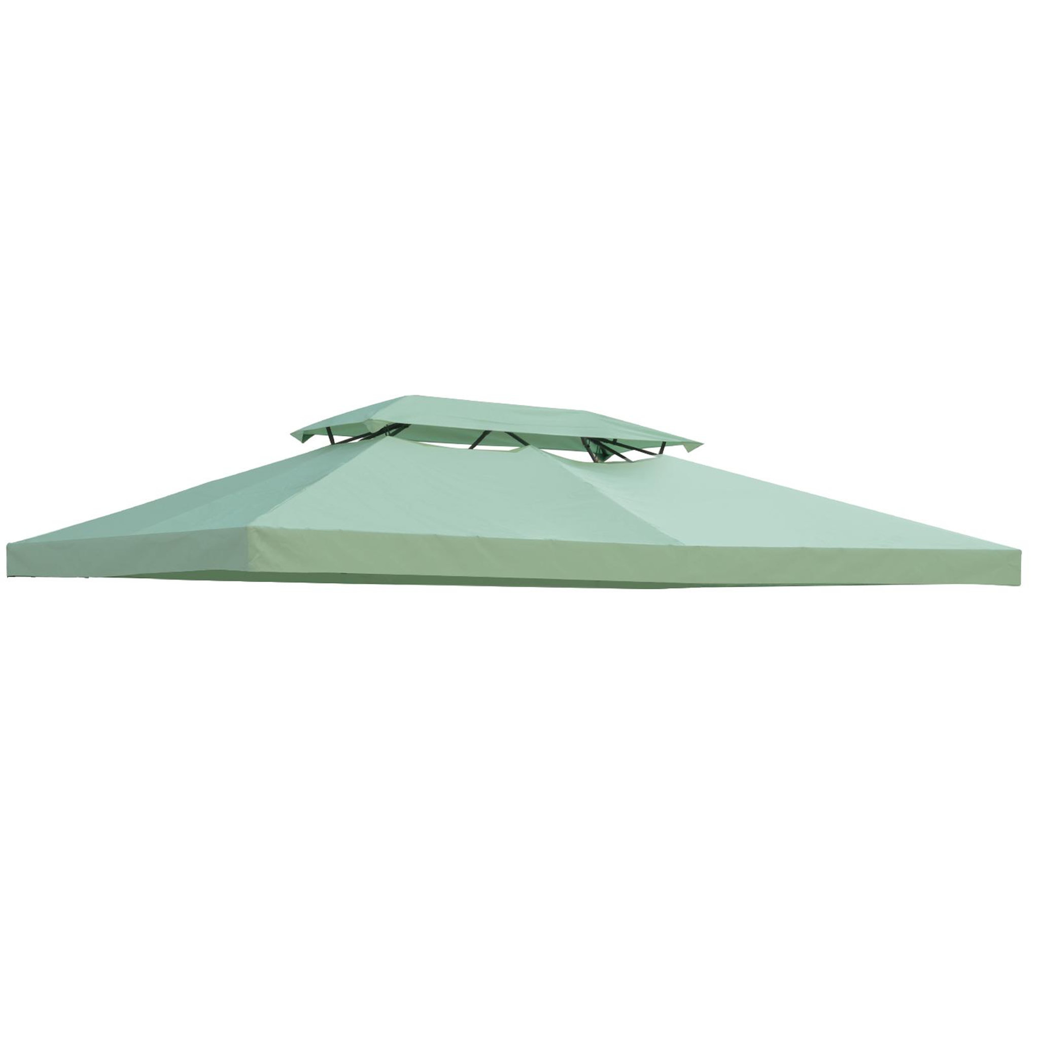 OUTSUNNY Toile de rechange pour pavillon tonnelle tente 3 x 4 m polyester haute densité 180 g/m² vert