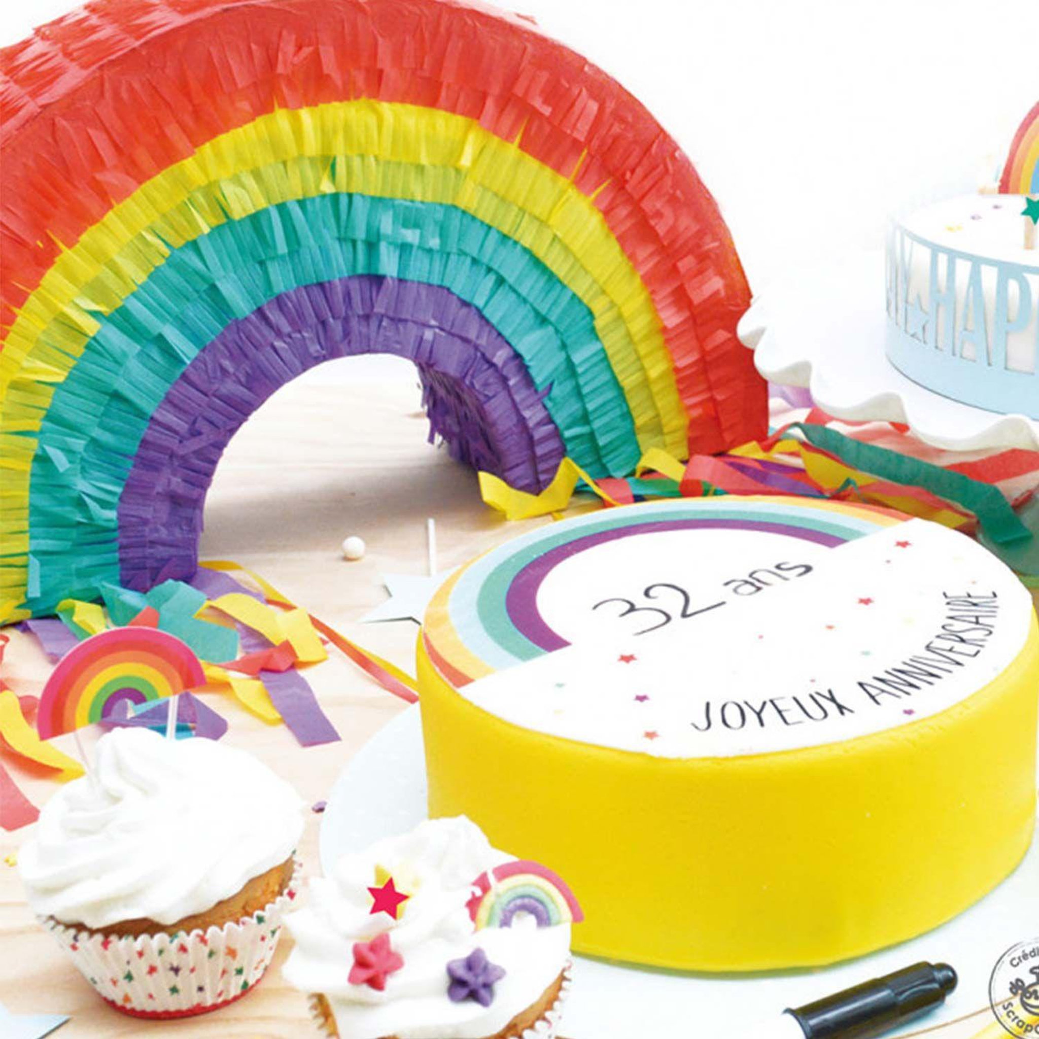 Voir la diapositive 2 : Scrapcooking Party Piñata arc-en-ciel