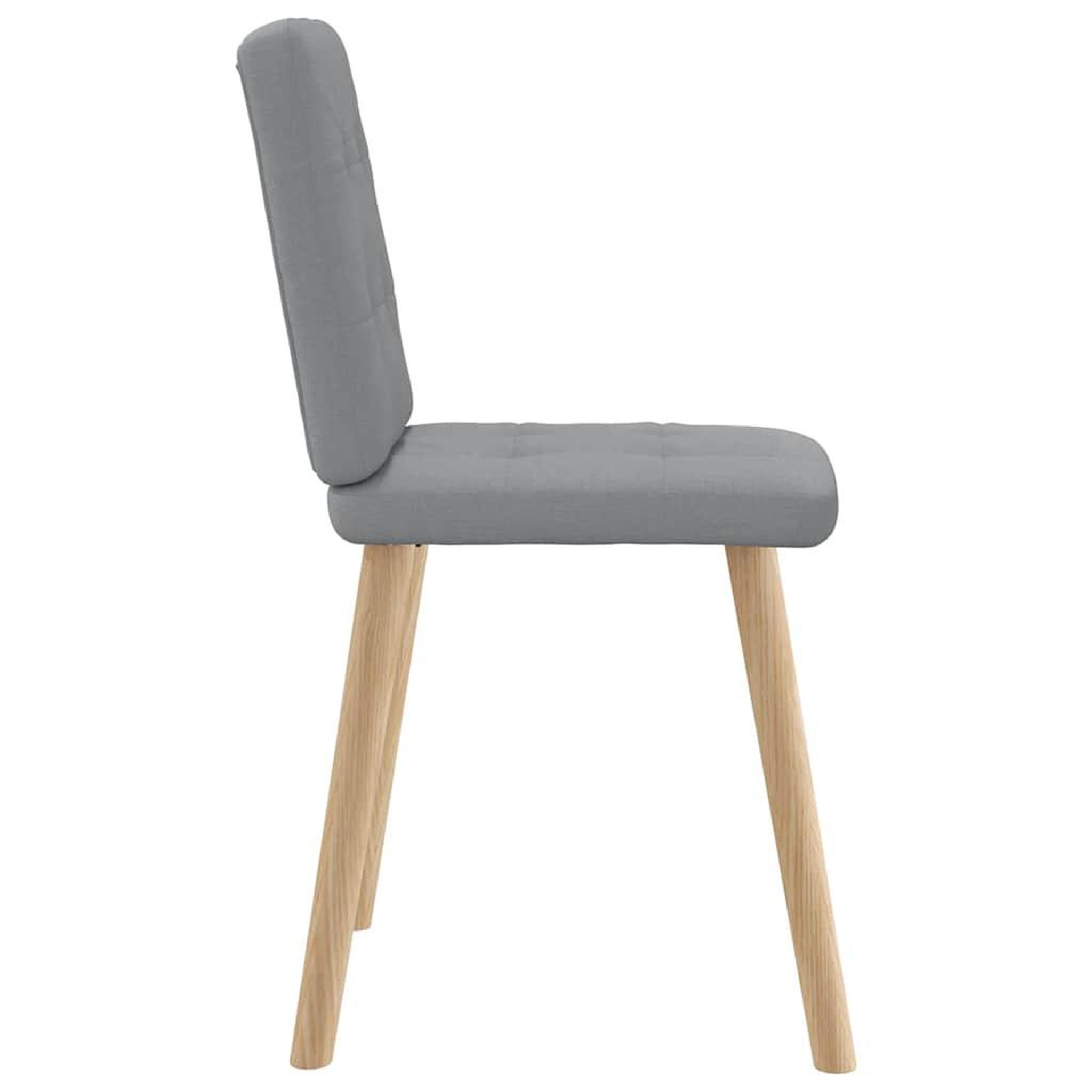 Voir la diapositive 5 : VIDAXL Chaises a manger lot de 2 gris clair tissu