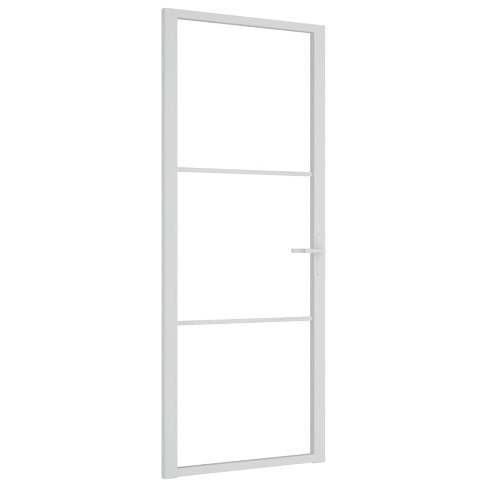 Voir la diapositive 2 : VIDAXL Porte interieure 83x201,5 cm Blanc Verre ESG et aluminium
