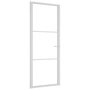 Voir la diapositive 2 : VIDAXL Porte interieure 83x201,5 cm Blanc Verre ESG et aluminium