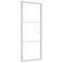 Voir la diapositive 2 : VIDAXL Porte interieure 83x201,5 cm Blanc Verre ESG et aluminium