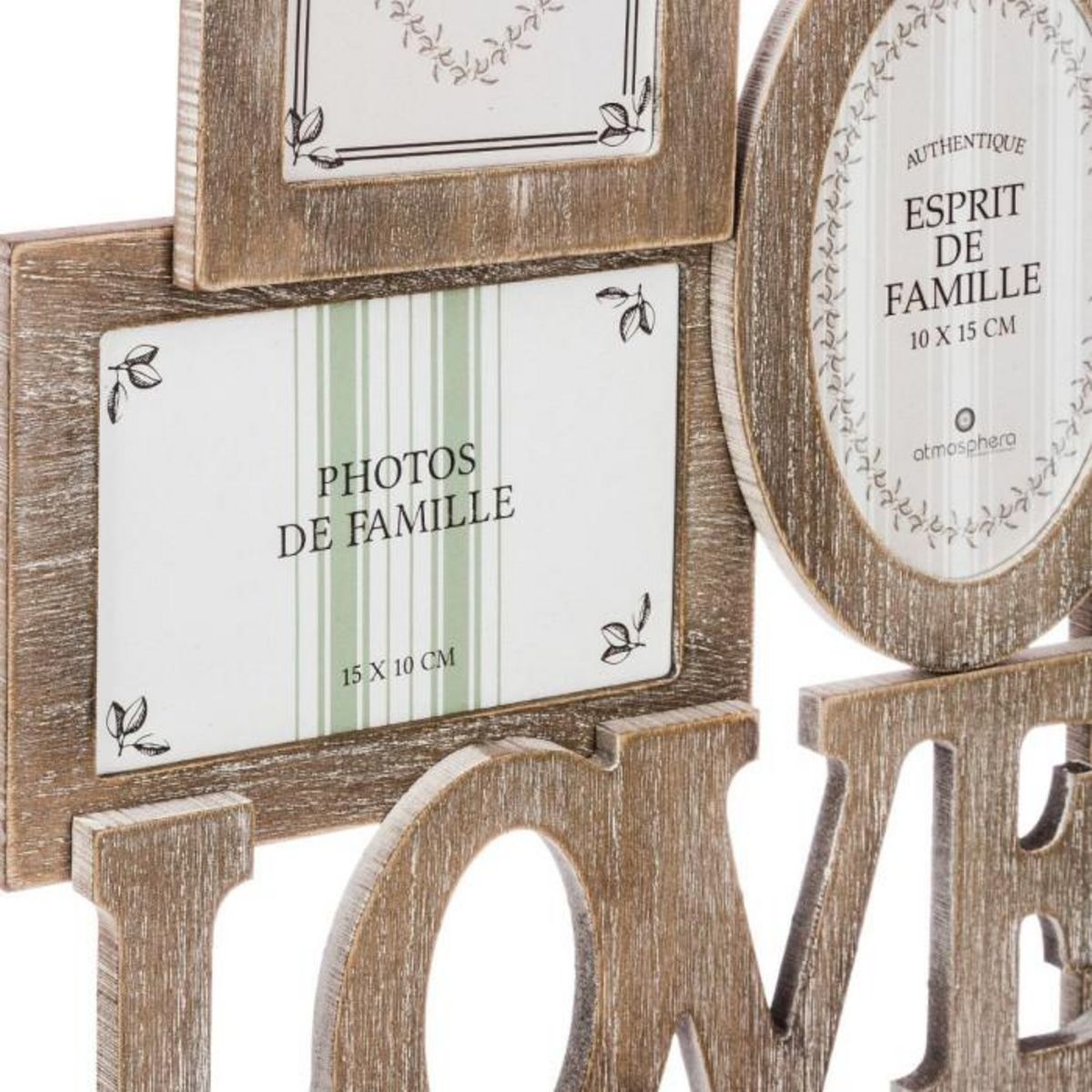 ATMOSPHERA Pêle-Mêle Bois 6 Photos  Campagne  42cm Naturel