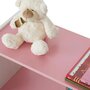IDIMEX Etagère REGALE rangement sur pied ou étagère murale avec 3 tablettes, en pin massif lasuré blanc et rose