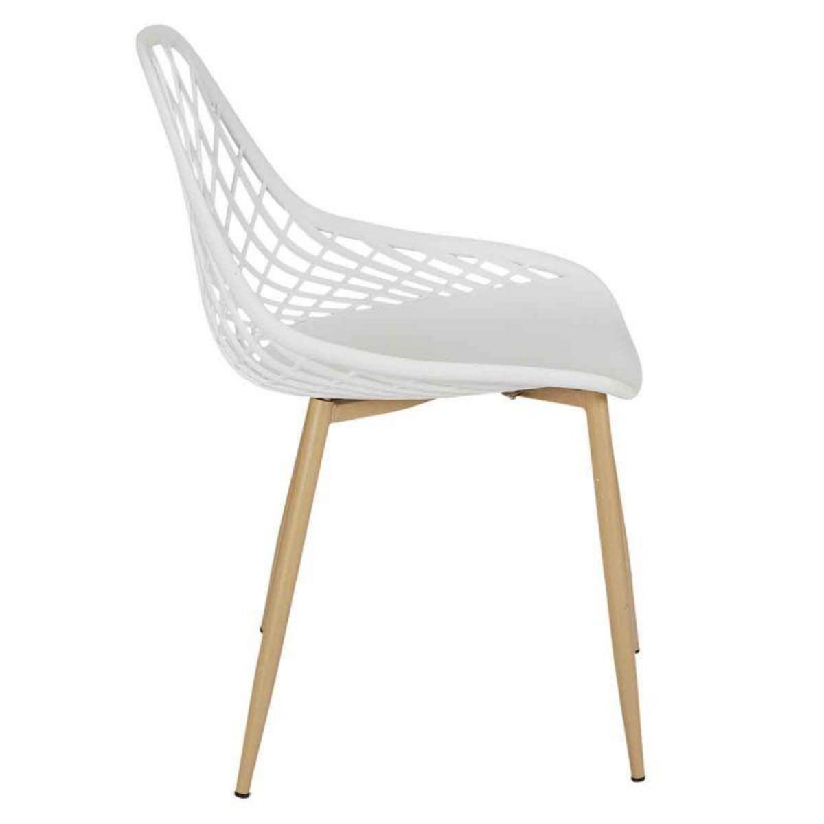Paris Prix Lot de 4 Chaises Design  Malaga  80cm Blanc