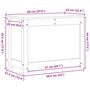 Voir la diapositive 6 : VIDAXL Boîte de rangement Blanc 60x32x45,5 cm Bois massif de pin