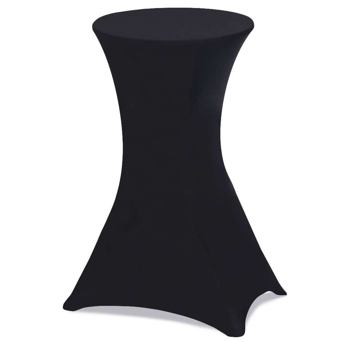 ID MARKET Lot de 2 tables hautes pliantes 105 CM et 2 housses noires