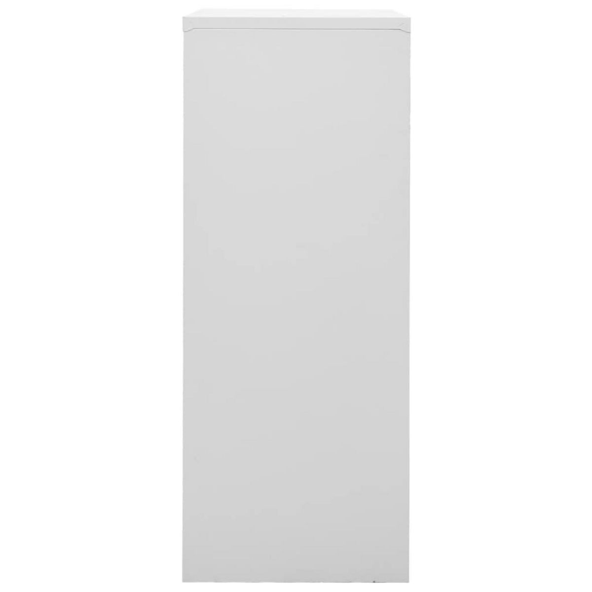 VIDAXL Armoire de bureau Gris clair 90x40x102 cm Acier