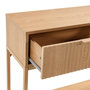 Voir la diapositive 5 : VS VENTA-STOCK Table console Lluvia 2 tiroirs effet Chêne