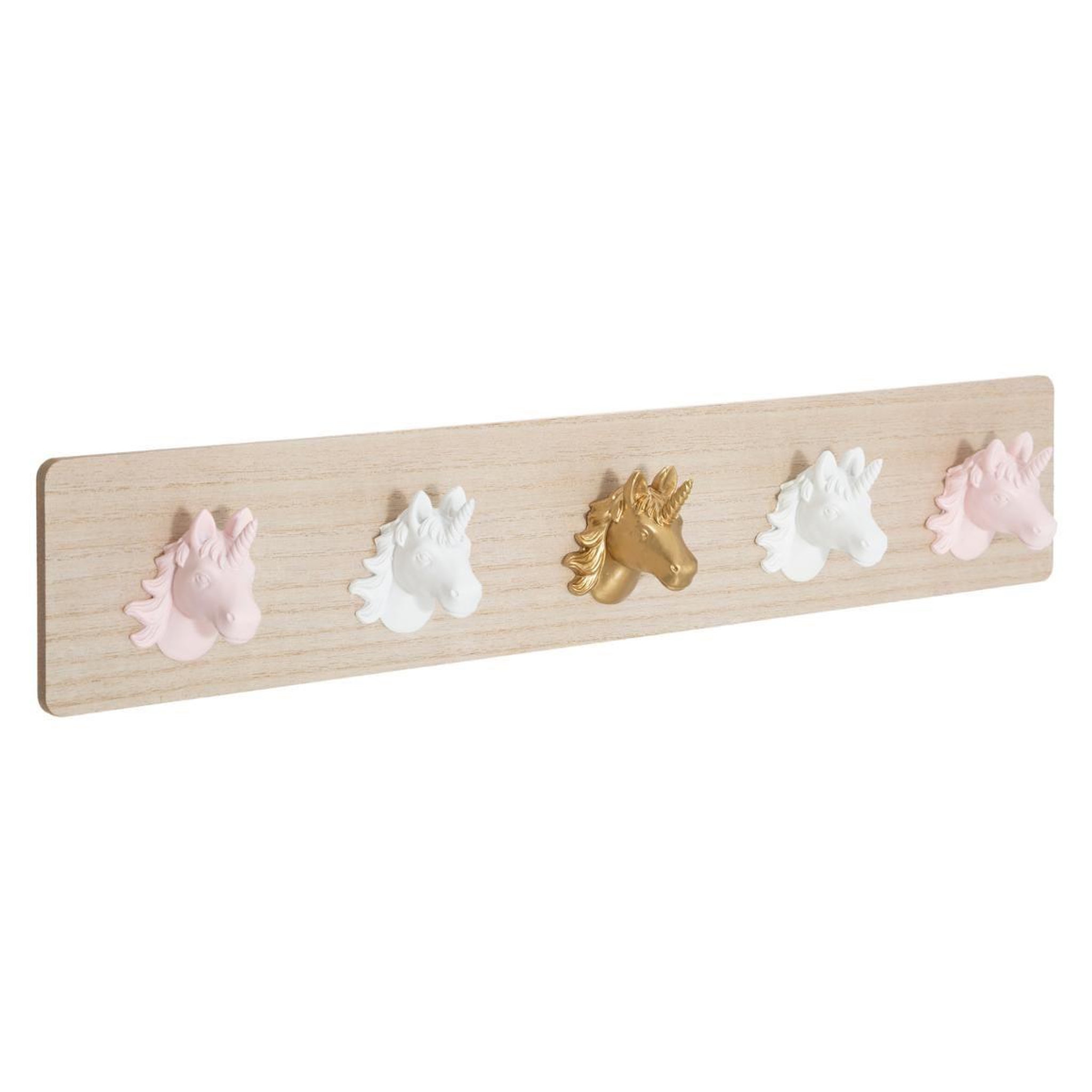 Voir la diapositive 1 : Atmosphera Kids Patère murale  licorne  55cm naturel