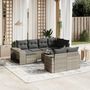 Voir la diapositive 1 : VIDAXL Salon de jardin 11 pcs avec coussins gris clair resine tressee